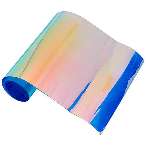  VHOLALA Glitter Rainbow Permanent Vinyl Sheets, 10 PCS