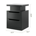 thumbnail image 4 of 5 Pieces Bedroom Furniture Set, Includes Queen Size Bed Frame with Headboard, Nightstand Sets of 2，6-Drawers Dressers and 4-Drawers Dressers with Cutout Handle,Black, 4 of 8