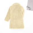 thumbnail image 4 of Abcomgle Girls Fleece Jacket Size 10-12 Teddy Faux Fur Fuzzy Toddler Coats for Girls Winter Warm Girls Outerwear Jackets Thicken with Pockets,2-3 Years,Beige, 4 of 4