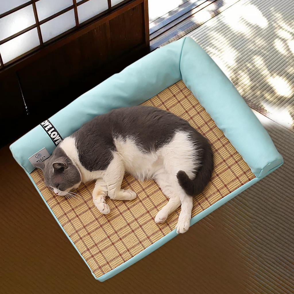 EHJRE Waterproof Pet Dog Puppy Cooling Mat Bed Comfortable Portable indoor and outdoor Cats Kitten Sleeping Pad Kennel Blanket - Rectangle M