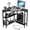 Black, variant on STIKELY Corner Desk with Outlets & USB Ports, 90 Degree Triangle Corner Table with CPU Stand & Storage Shelves for Small Space, Computer Table with Charging Station for Home Office Bedroom (Black)