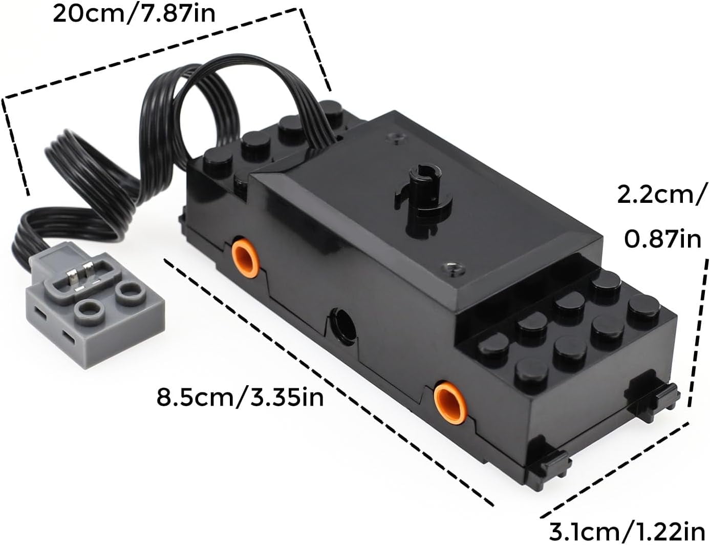 16pcs Power Functions Motor Set - Compatible with Lego, Assembled Building Block Kit for STEM, Control Function for MOC Bricks