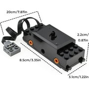 16pcs Power Functions Motor Set - Compatible with Lego, Assembled Building Block Kit for STEM, Control Function for MOC Bricks