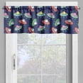 thumbnail image 4 of Ambesonne Galaxy Valance & Curtain, Flying Saucers UFO Cartoon, 55"x30", Navy Blue Multicolor, 4 of 7