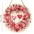 thumbnail image 2 of Eoozwa Valentine's Day Welcome Sign for Front Door Wooden Red Love Heart Hanging Sign Valentine Door Hanger for Wedding Anniversary Holiday Indoor Outdoor Porch Yard Wall, 2 of 2