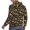 thumbnail image 6 of Kdxio glod Skull snake bird Print Mens Casual Hooded Collar Drawstring Hoodies Pullover Sweatshirts Casual Long Sleeve Shirts-3X-Large, 6 of 7