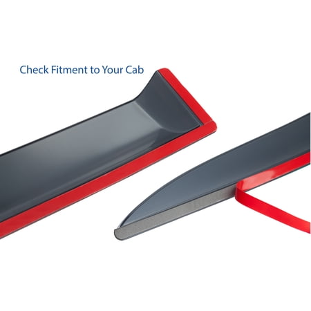 Goodyear Shatterproof in-Channel Window Deflectors for Toyota Tacoma Double Cab 2024-2026, Rain Guards, Window Visors for Cars, Vent Deflector, Car Accessories, 4 pcs - GY008781