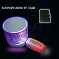 thumbnail image 3 of A9 Haut-Parleur Mini Motif Craquelé Lumière Colorée Support Disque U, 3 of 8