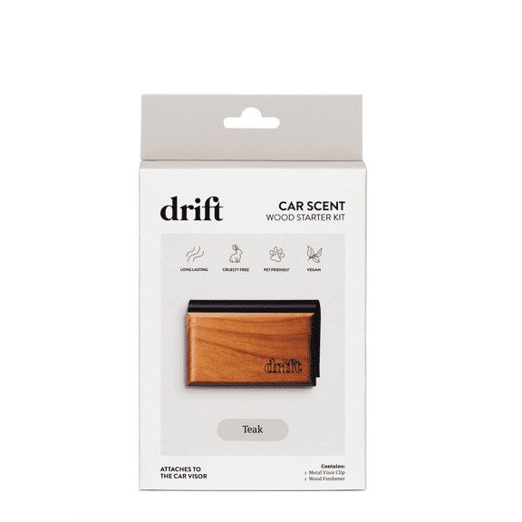 Drift At Walmart Wood Car Freshener Starter Kit - Teak