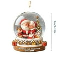 thumbnail image 4 of Zawou Growing Old Together Acrylic Christmas Ornament for Couples - 2D Transparent Pendant 8cm Personalized Holiday Gift, 4 of 7
