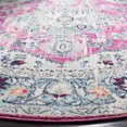 thumbnail image 3 of SAFAVIEH Madison Hildred Floral Bordered Area Rug, Fuchsia/Aqua, 6'7" x 6'7" Round, 3 of 7