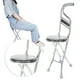 thumbnail image 3 of Bastón con Asiento Plegable, Bastón con Asiento, Bastones para Caminar, Bastón Grueso Antideslizante de Cuatro Patas para Ancianos, Ayudas para Viajes al Aire Libre(negro) Amonsee  No, 3 of 7