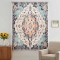 thumbnail image 3 of Orange Blue Sheer Curtains 72 Inches Long, Boho Geometric Middle Century Abstract Western Light Filering Curtains, Breathable Simi Curtain Privacy Drapes for Living Room Bedroom Window Treatment, 3 of 9