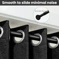 thumbnail image 3 of UniVerse 100% Blackout Sliding Door Curtains for Doorways, Accordion Doors for Doorway, Magnetic Door Curtain for Bedroom Living Room Doorway Curtain Sets Included Rod, 1Pack, W45 x L80 Inch, Black, 3 of 16