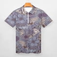 thumbnail image 3 of The Wild Side Avender Ice Men Zipper T-shirt Summer Casual Short Sleeve T-shirt Top, 3 of 7