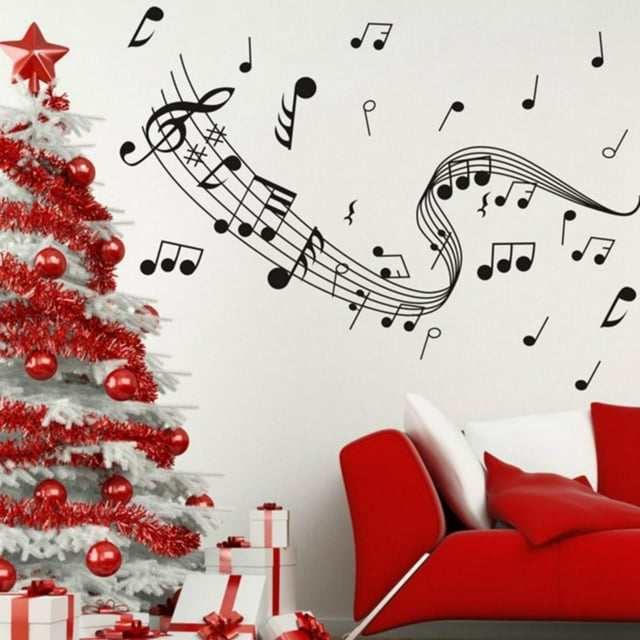 Ymiko 2Pcs Household Music Note Wallpaper Sticker DIY Wall Stickers for Home Decoration,Wall Sticker,DIY Wallpaper