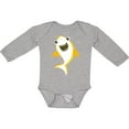 thumbnail image 3 of Inktastic Cute Shark, Little Shark, Yellow Shark Boys or Girls Long Sleeve Baby Bodysuit, 3 of 5