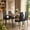Gray, variant on Dining Table Set for 4, 5-Piece Kitchen Table and Chairs Set, Small Space Saving Dining Table Set with 4 Upholstered Faux Leather Chairs, Sturdy Metal Frame, Gray