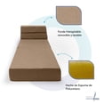 thumbnail image 4 of Sofá Cama Plegable - Individual - Marrón Claro- MEMORY FOAM HOME SOFA CAMA COZY, 4 of 10
