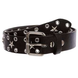 Casual Riveted Studded Leather Belt - 1.5\