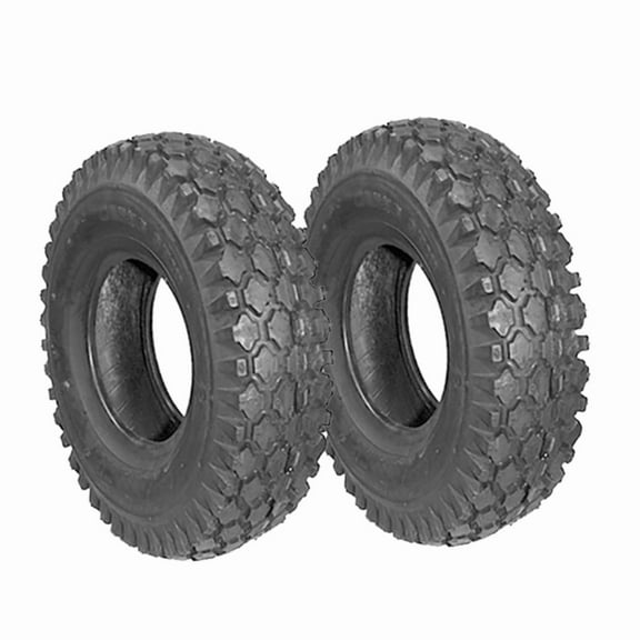 Set of (2) TIRES STUD 410X350X5 (4.10X350X5) 2 PLY CHENG SHIN