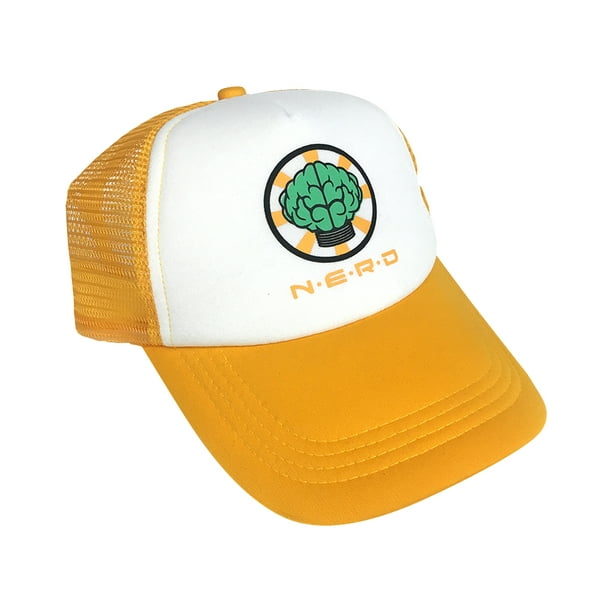 NERD Trucker Hat Gold Neptunes Pharrell Williams N*E*R*D N.E.R.D.