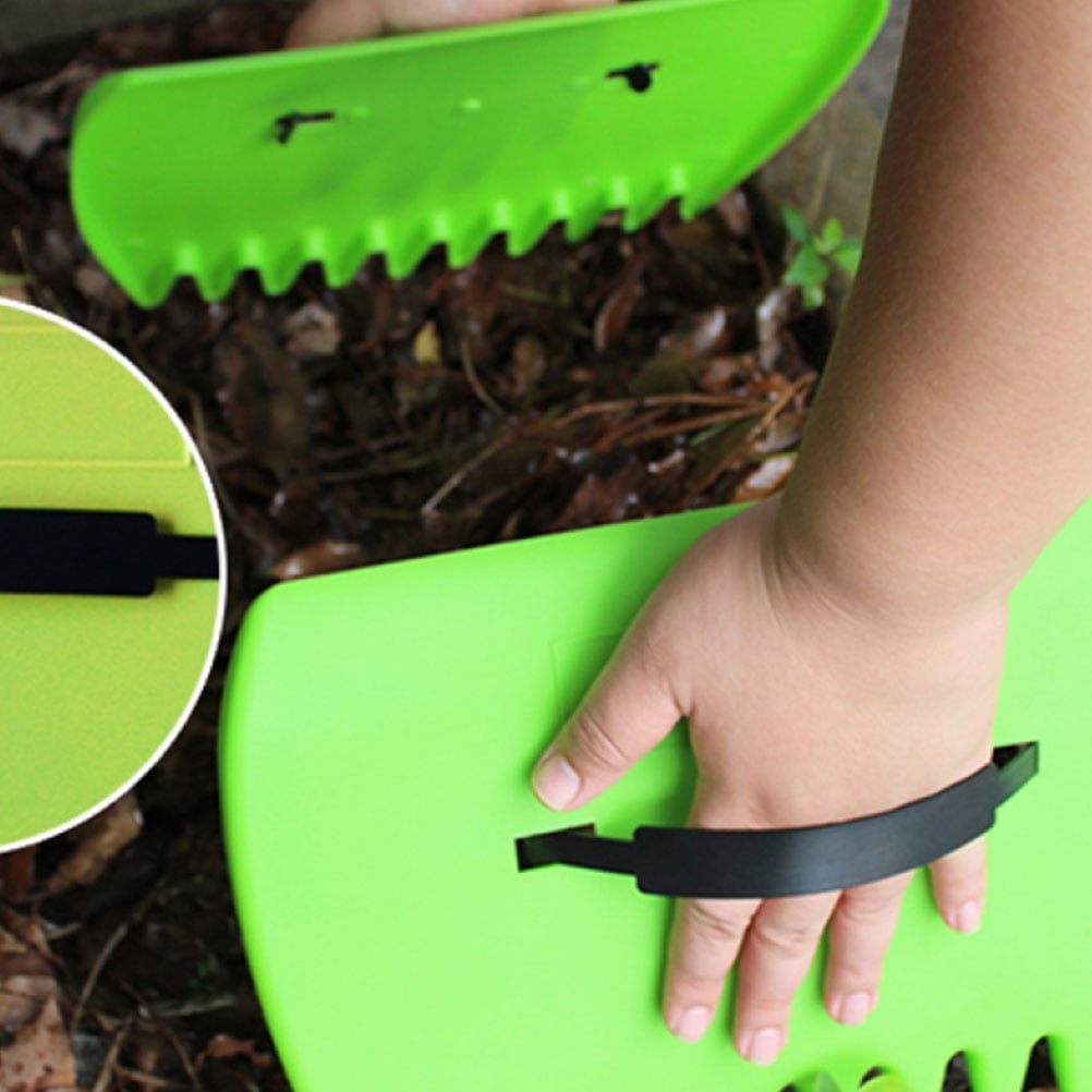 Amosfun 1Pc Leaf Rake Steel Rakes Practical Rakes Accessories Garden Cleaning Tools for DIY Home Farm Gardening (Yellow)