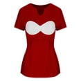 thumbnail image 2 of Fancifize Womens Summer Plus Size Shirts Built in Bra Short Sleeve Tops Comfortable Crew Neck Stretch T Shirt Spring Loose Fit Clothes, 2 of 5