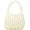 Cream, variant on Women's Knit Clutch Bag Handmade Woven Polyeater Knit Satchel Purse Handbag Shoulder Solid Color Bag