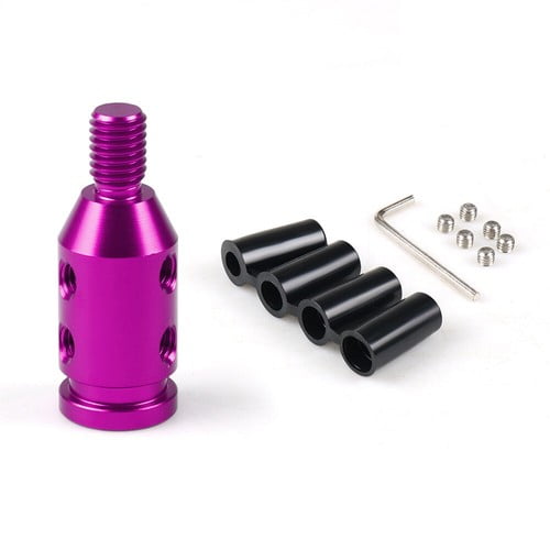 Universal Car Shift Knob Adapter For Non Threaded Shifters 10x1.5mm Purple
