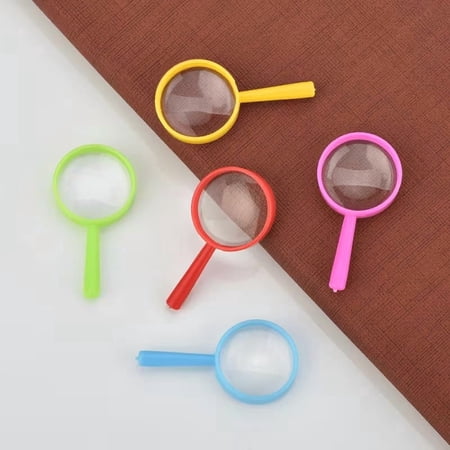 5 Pcs Magnifying Glass Set HD Handheld Pocket Lens for Reading Adults