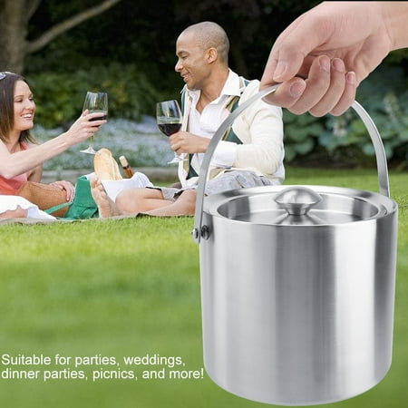 

Ice Bucket With Lid Freezer Double Walled Ice Bucket For Parties Weddings