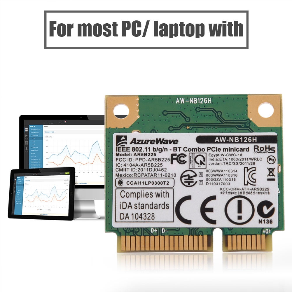 2.4G Bluetooth WIFI 2 in 1 Wireless Card for Mini PCI-E Card Slot for 