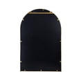 thumbnail image 2 of Cod 36 Inch Wall Mounted Mirror, Wide Arched Design Gold Metal Frame- Saltoro Sherpi, 2 of 5
