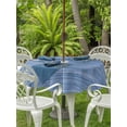 thumbnail image 3 of Outdoor Tablecloth with Umbrella Hole for Patio/Picnic/Party/Camping, Blue Pattern Waterproof Table Cloth Round Cover Washable, Vintage Abstract Minimalist Art (Dia 54"), 3 of 8