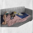 thumbnail image 5 of Hipster Soft Flannel Fleece Blanket, Whimsical Portrait of a Cat in Cartoonish Suit with West and Yellow Tie, Cozy Plush for Indoor and Outdoor Use, 50" x 60", Blush and Multicolor, by Ambesonne, 5 of 5