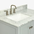 thumbnail image 6 of Ariel Cambridge 37 In. Left Offset Rectangle Single Sink Vanity With Carrara White Marble 0.75 In Countertop In Grey, 6 of 10
