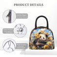 thumbnail image 4 of Pofeuu Clear Sky Cute Sunflower Panda Print Lunch Bag for Adult Insulated Lunch Box,Leakproof Cooler Food Lunch Containers Reusable High Capacity Lunch Tote Bags-One Size, 4 of 6