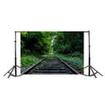 thumbnail image 3 of ABPHOTO Polyester 7x5ft Photography Backdrop Old Railroad Track Through Forest Photo Background Backdrops for Photography Photo Shoots Party Newborn Kids Baby Personal Portrait Photo Studio Props, 3 of 4