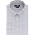thumbnail image 1 of DKNY Mens Check Button Down Dress Shirt, Grey, 15.5" Neck 34-35" Sleeve, 1 of 1