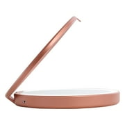 Impressions Vanity Solar QI 2 Sided Lighted Magnifying Compact Makeup Mirror (Rose Gold)