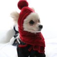 thumbnail image 4 of Hat for Dogs Winter Warm Stripes Knitted Hat+Scarf Collar Puppy Teddy Costume Christmas Clothes Santa Dog Costumes, 4 of 4