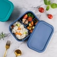 thumbnail image 3 of Contenants Alimentaires Boîte Fraîche Pratiques Réutilisables à Trois Compartiments Boîte à Lunch pour Ranger Collations pour Enfants Plats à Emporter Restes, 3 of 10