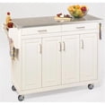 thumbnail image 1 of Pemberly Row Contemporary Wood Kitchen Cart in Off White Finish, 1 of 14