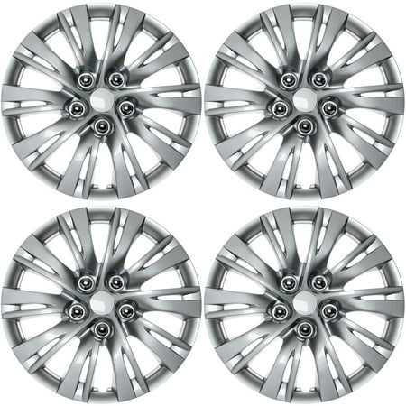- Cover Trend (Set of 4) SILVER / LACQUER Hub Caps FITS 16