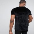 thumbnail image 3 of BJUTIR Men'S T-Shirt Velvet Velour Fashion Hop Slim Simple Short Sleeves T Shirts, 3 of 5