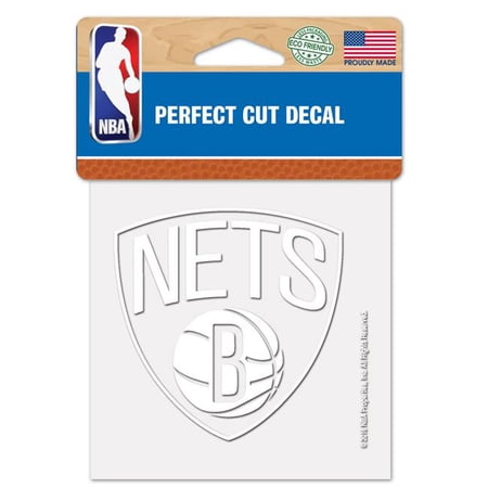 WinCraft NBA Brooklyn Nets Decal4x4 Perfect Cut White Decal Team Colors One Size