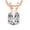 Rose Gold, variant on IGI Certified LAB-GROWN Cushion Cut Diamond Pendant Necklace 4 Prong Premium Collection (F-G Color, VS1-VS2 Clarity) Platinum 16" Gold Chain 4 Carat