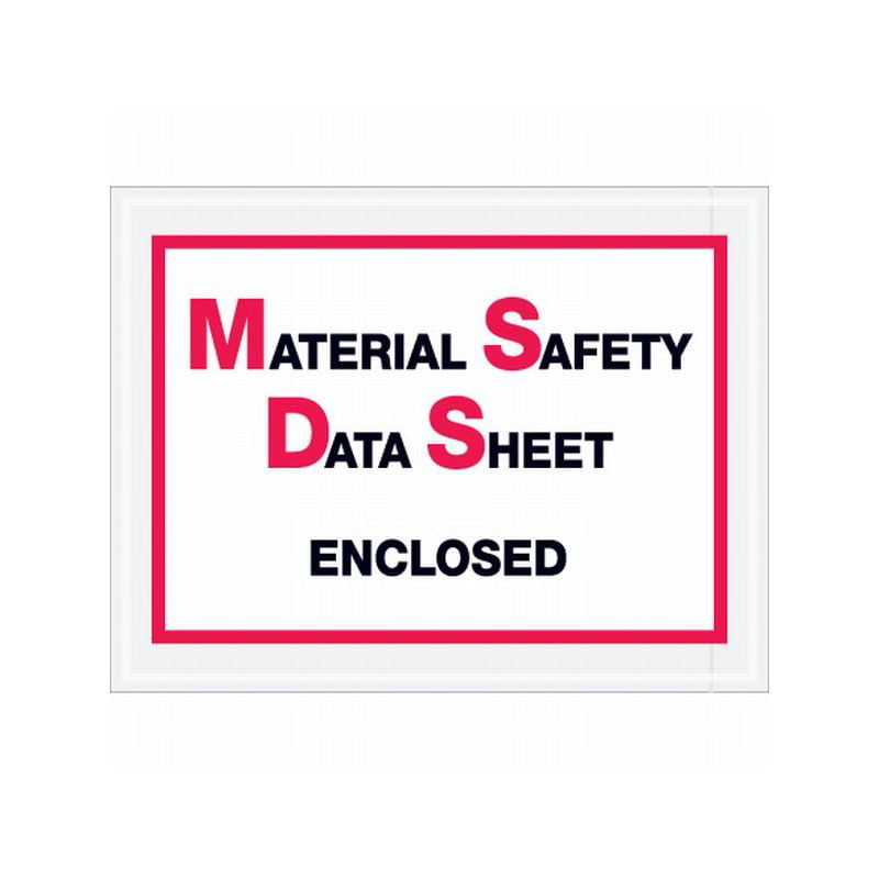 Case of 1,000 2 Mil Poly 6.5 x 5 Red Box Packaging Material Safety Data Sheet Envelope 