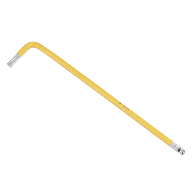 Unique Bargains 4mm Ball End Hex Key Wrench, L Shaped Long Arm S2 Steel Repairing Tool